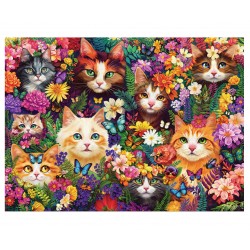 1000pz. - Gatitos Florecientes