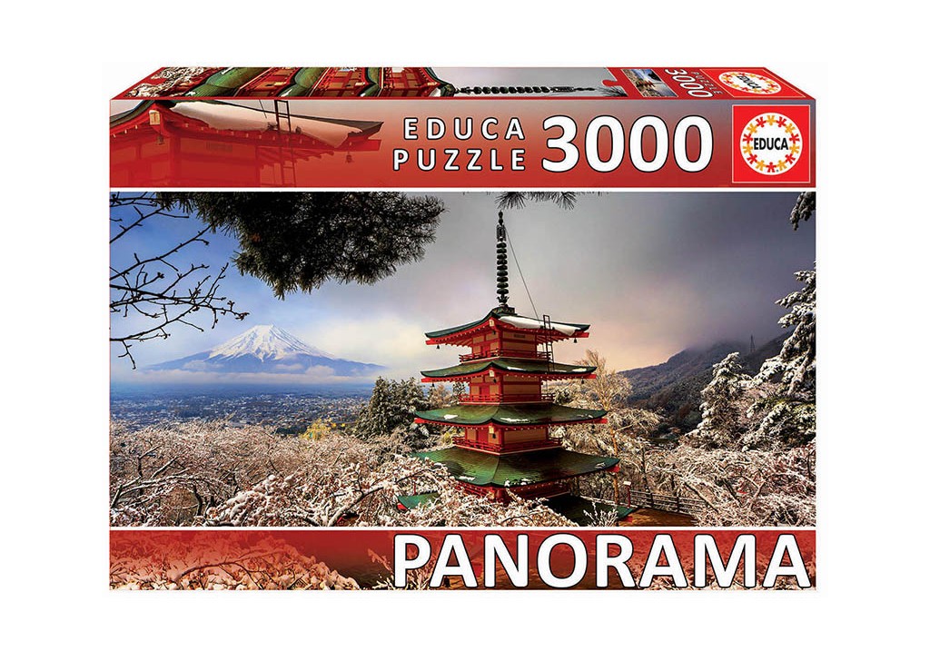 Puzzle Educa Rompecabezas de 3000 piezas Vista del Monte Fuji en Japón